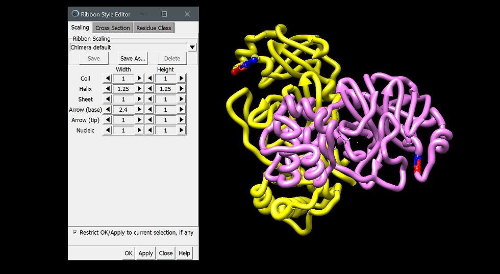 Protein editing in Chimera software