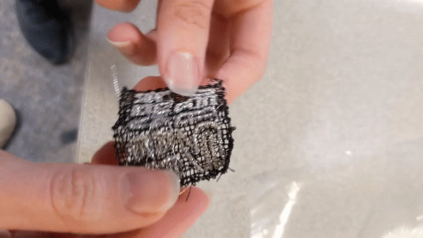 Flexible finished lace product
