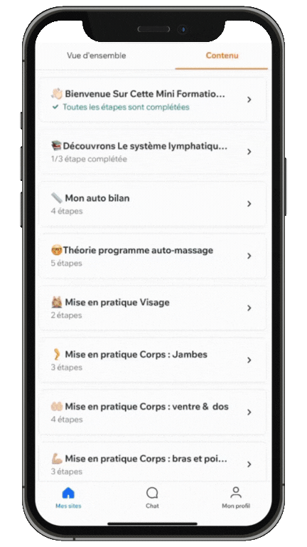Techniques d’automassage du programme Drain & Sculpt pour drainer et sculpter votre corps.
