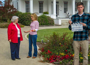 CHRIS BALDERSTON WORKING ALONG SIDE LAURA MCINTOSH PRODUCTION DAY