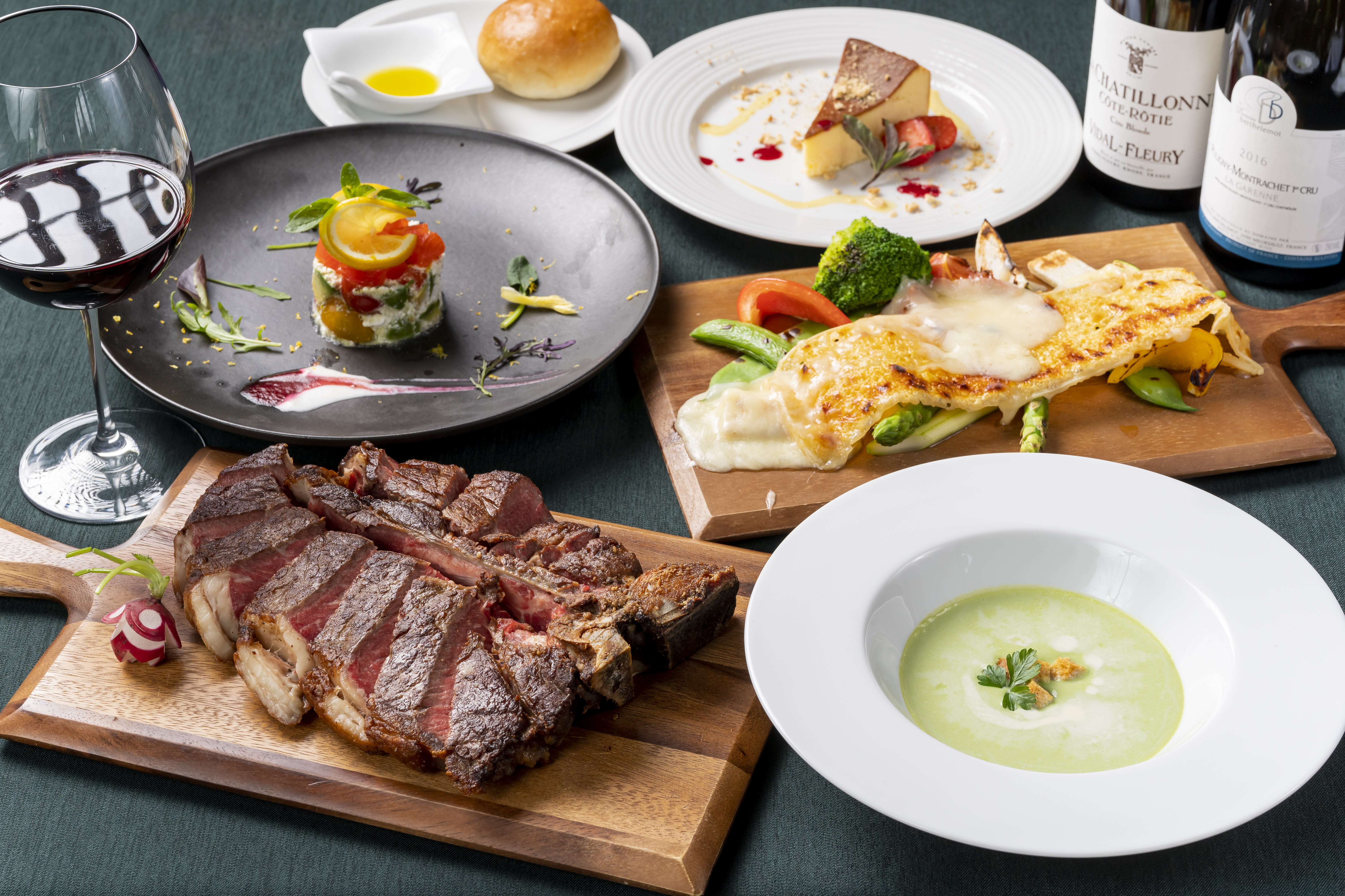 Arranged Food and Objects