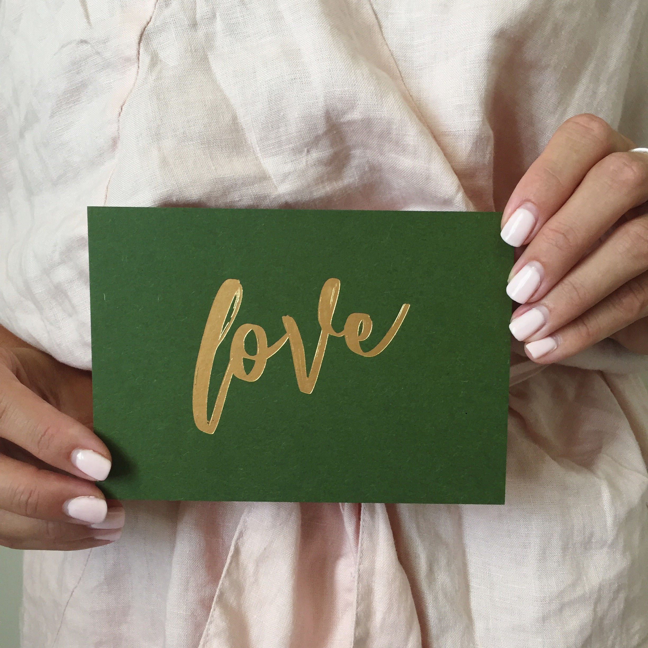 Gold Pressed Foil 'Love'