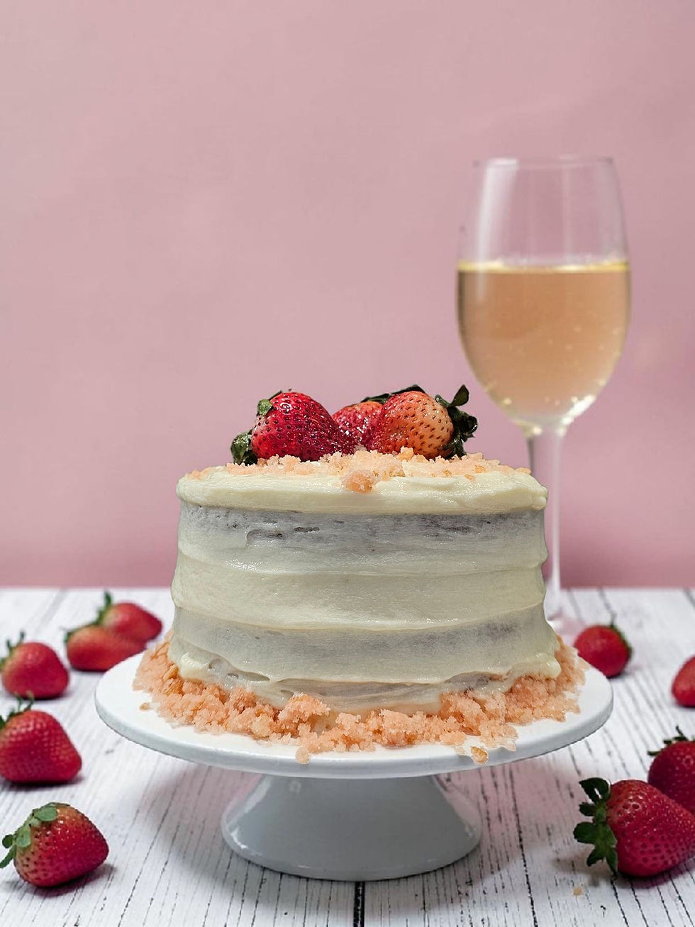 Strawberry Champagne Cake