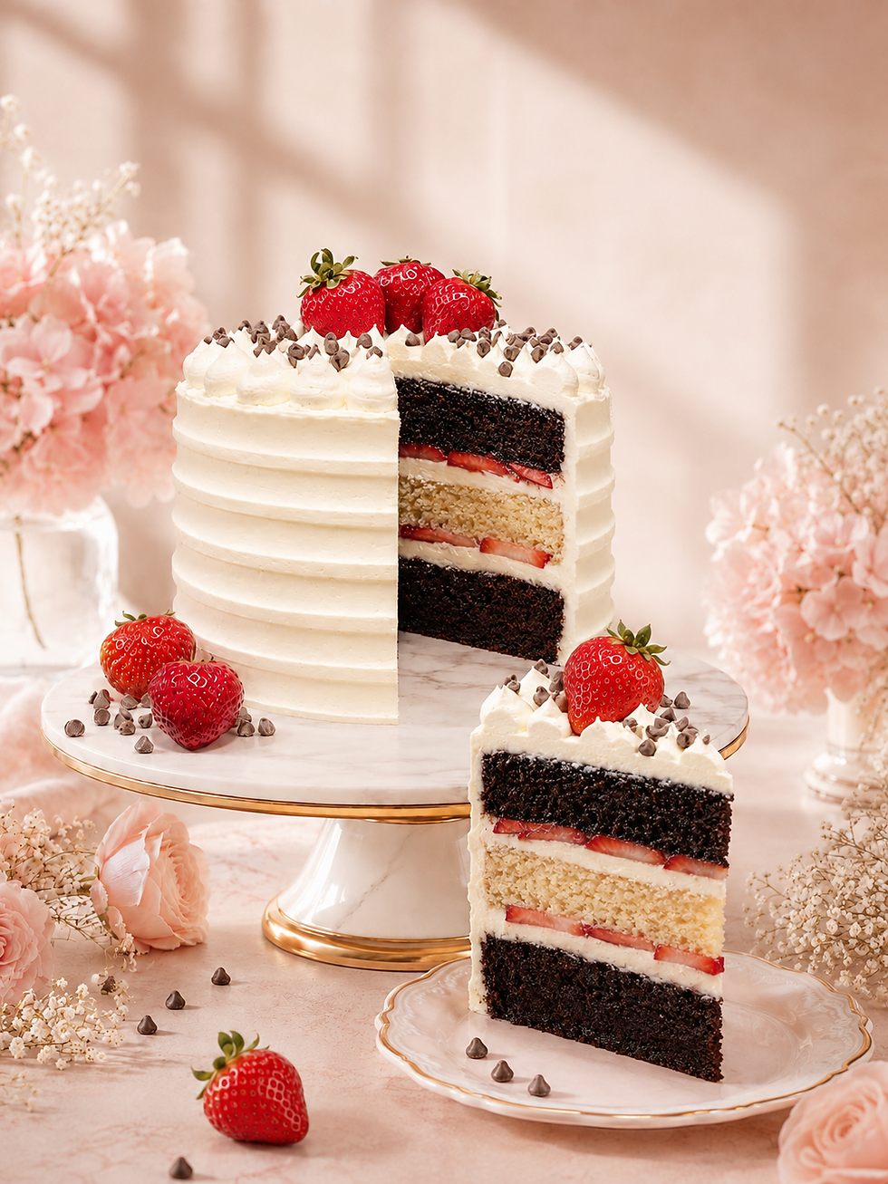 Vegan Neapolitan Cake