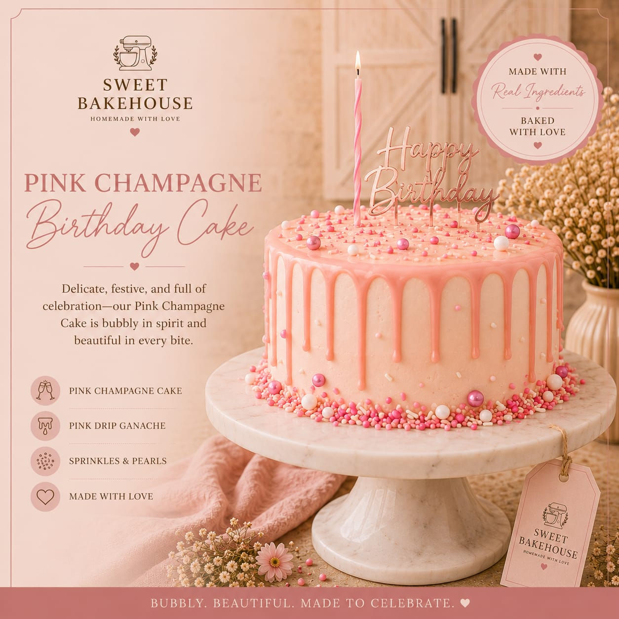 Pink Champagne Cake