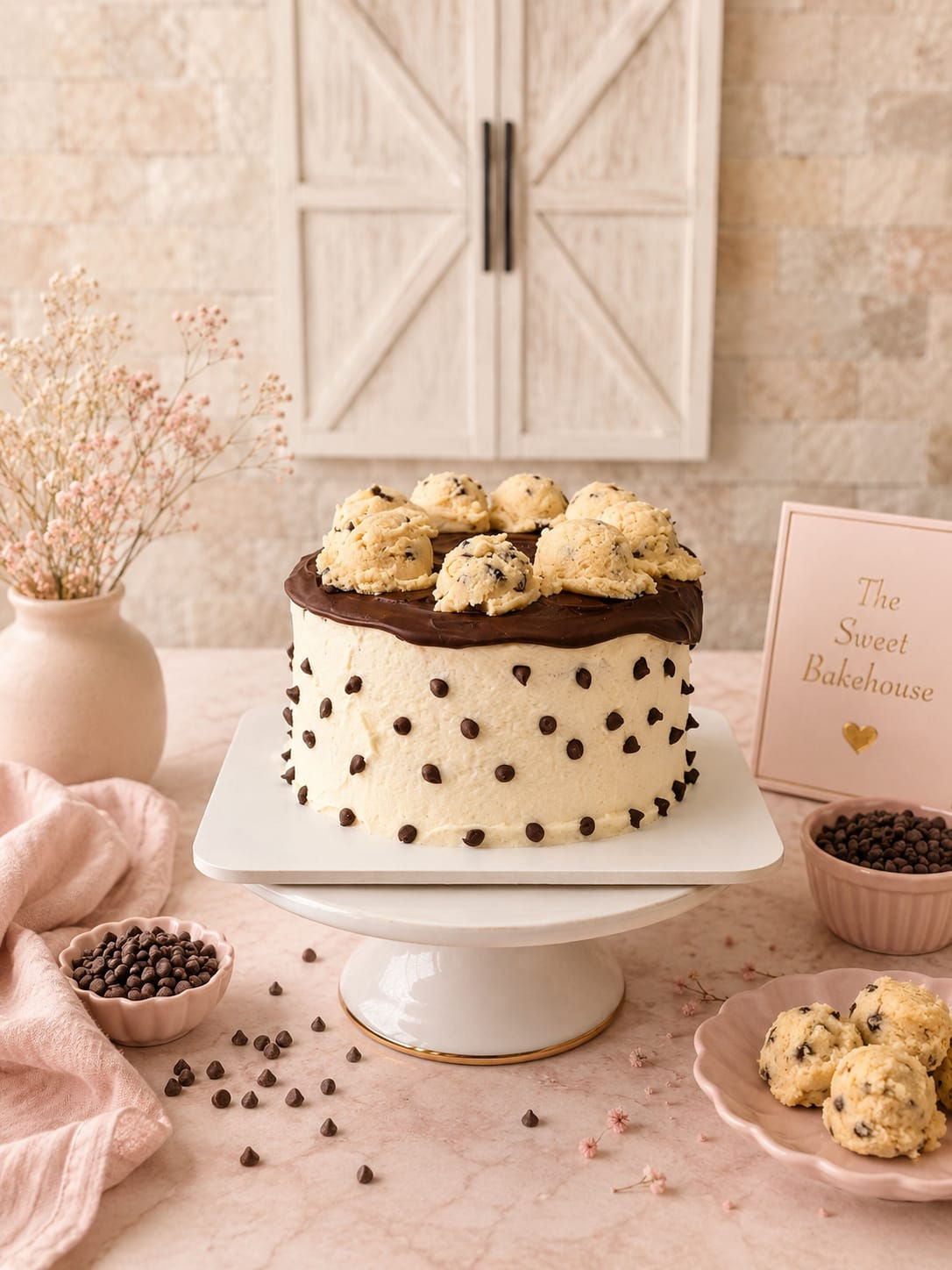 Vegan Chocolate Chip Cookie Dough Cake