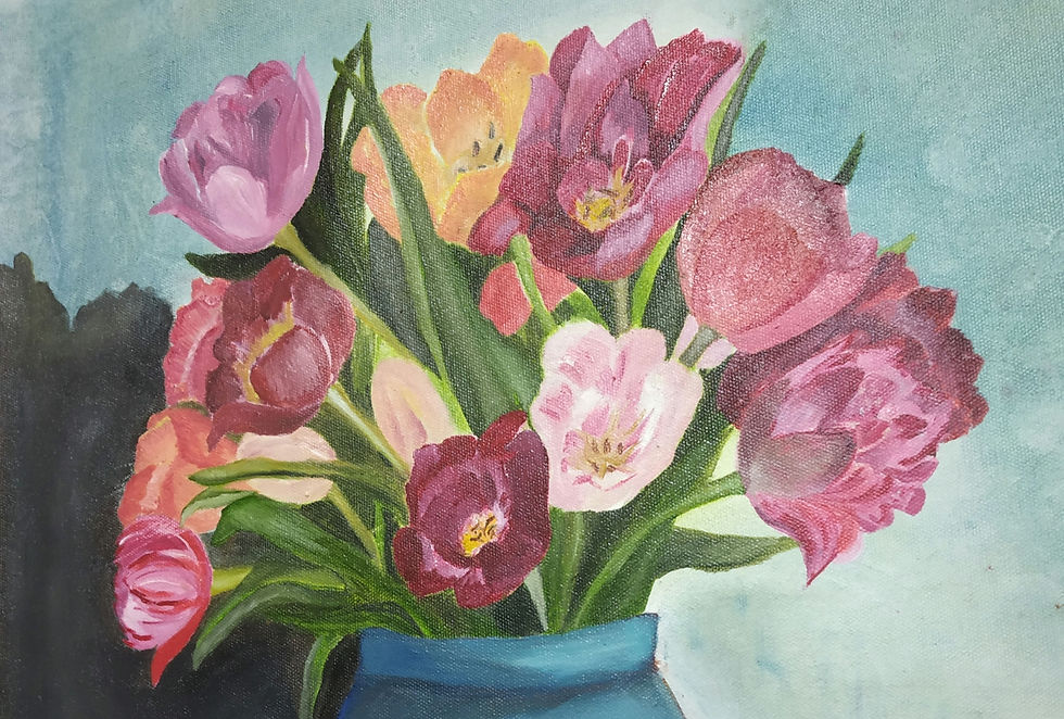 Thumbnail: Tulips canvas painting original
