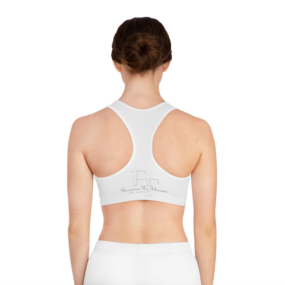 Thumbnail:  Laya's Fitness White Sports Bra - Supportive Workout Gear