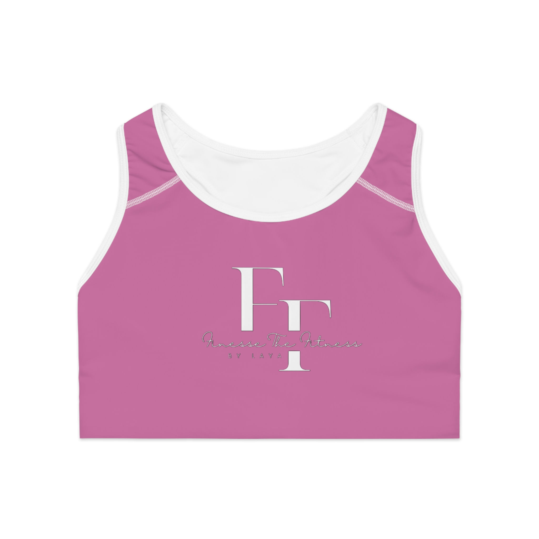 Laya's Fitness Pink Sports Bra - Supportive Workout Gear