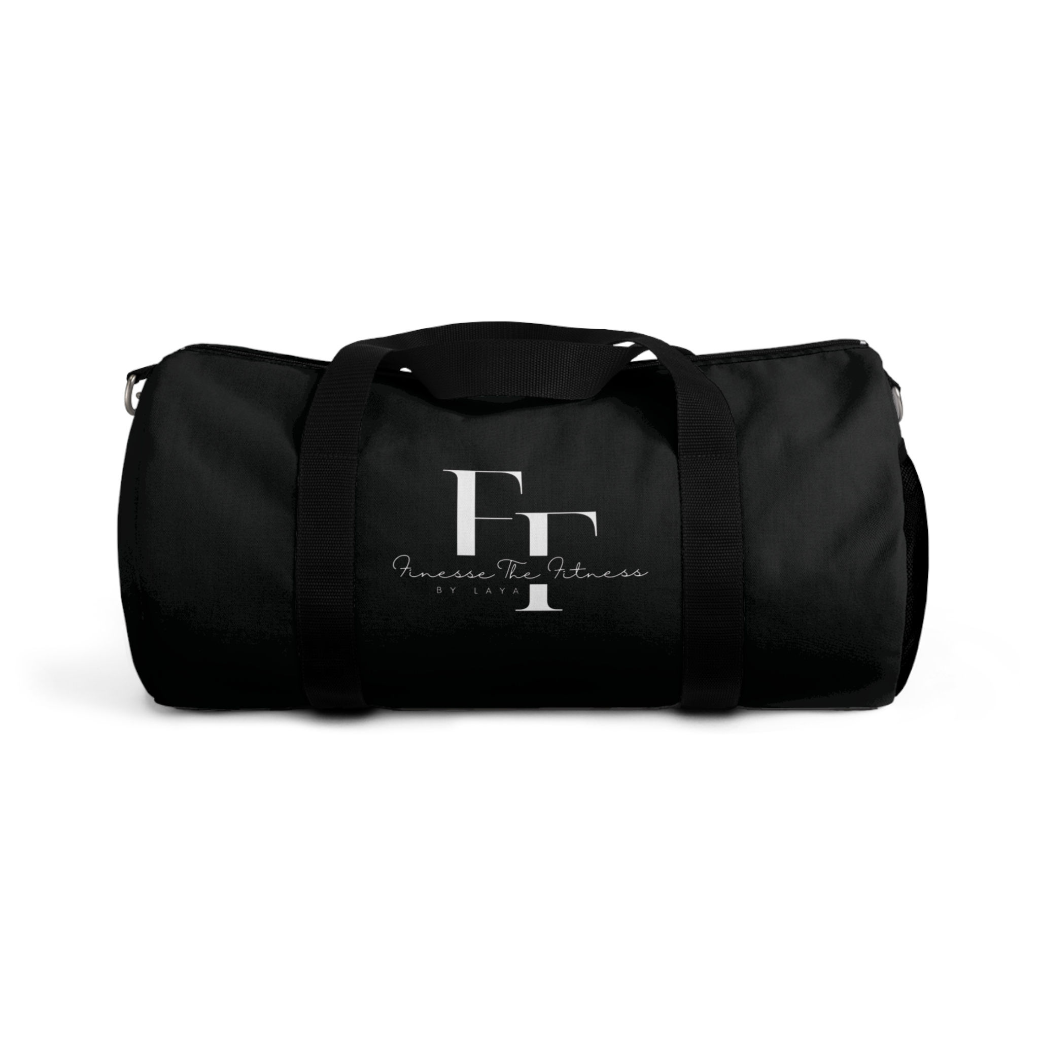 Monogram FT Leather-Style Duffel Bag – Personalized Travel & Gym Weekender