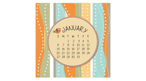 JANUARY POLKA CALENDER