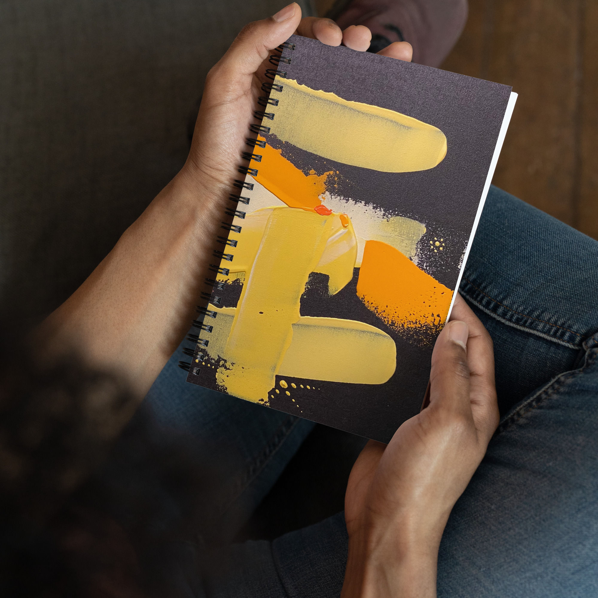 Carnet à spirale ÉTALS JAUNE ORANGE