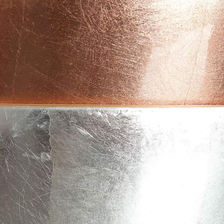 Plateau ovale en bambou et couleur cuivre