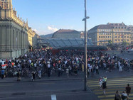 Протестная акция в Берне против расширения действия Covid-сертификата