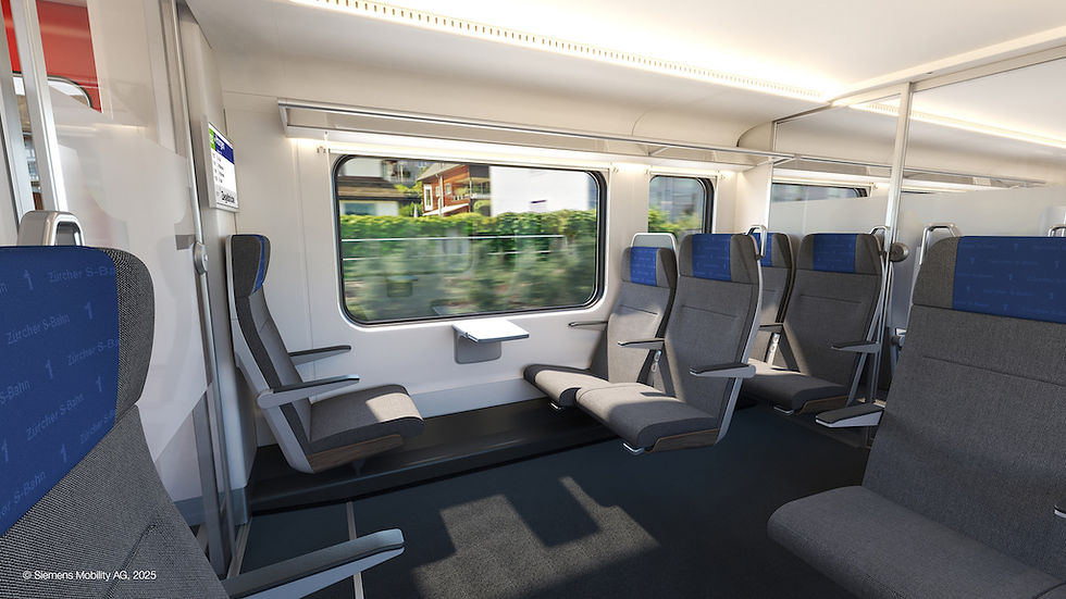 Интерьер новых двухярусных поездов компании Siemens // Siemens Mobility