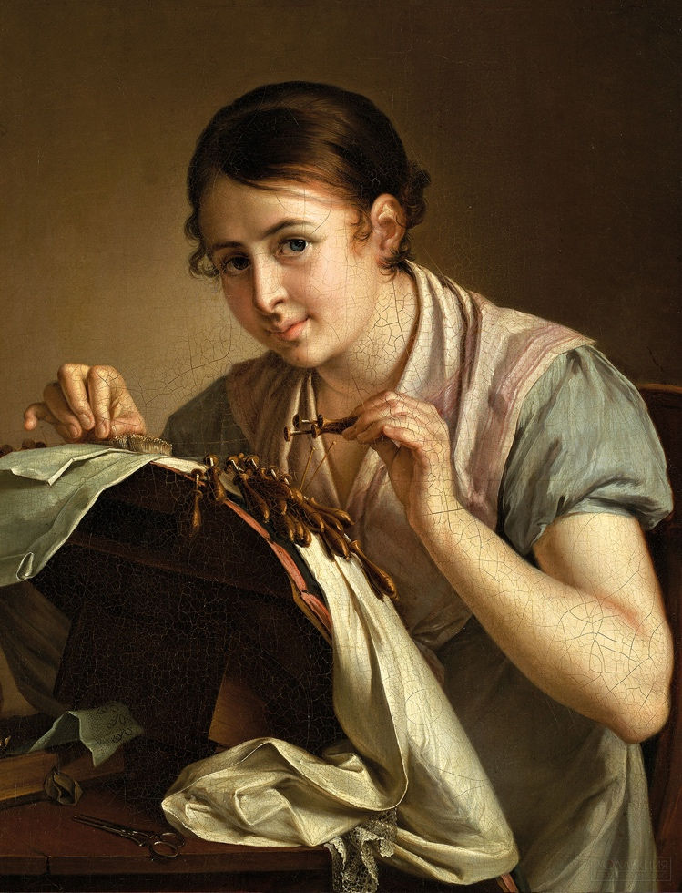 Василий Андреевич Тропинин. Кружевница. 1824 // Музей Василий Андреевича Тропинина и московских художников его времени, Москва, Россия