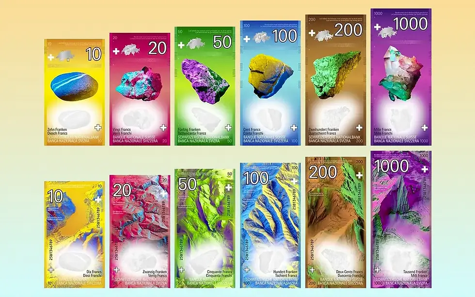 Швейцарский национальный банк представляет на обсуждение общества новые банкноты