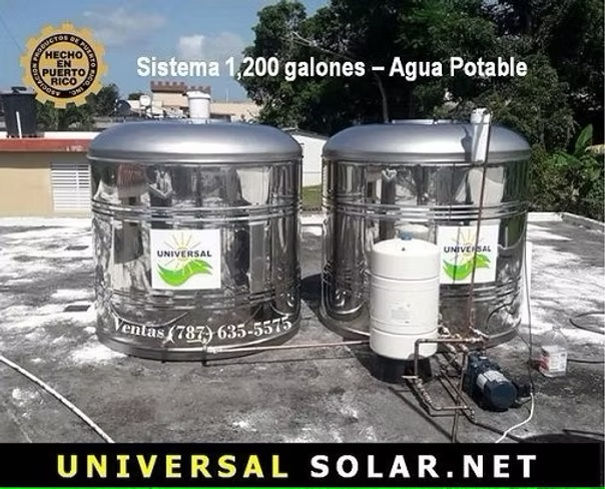 Cisternas instaladas en Puerto Rico por Universal Solar
