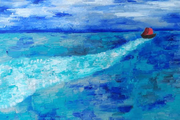 The Red Sails (panel III detail)