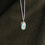 Thumbnail: Glittery Teal Australian Opal Pendant with Gold "Crystal Road"