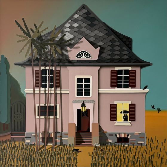 Sebastian Jauregui Art Painting 'warnung vor dem Hunde'
