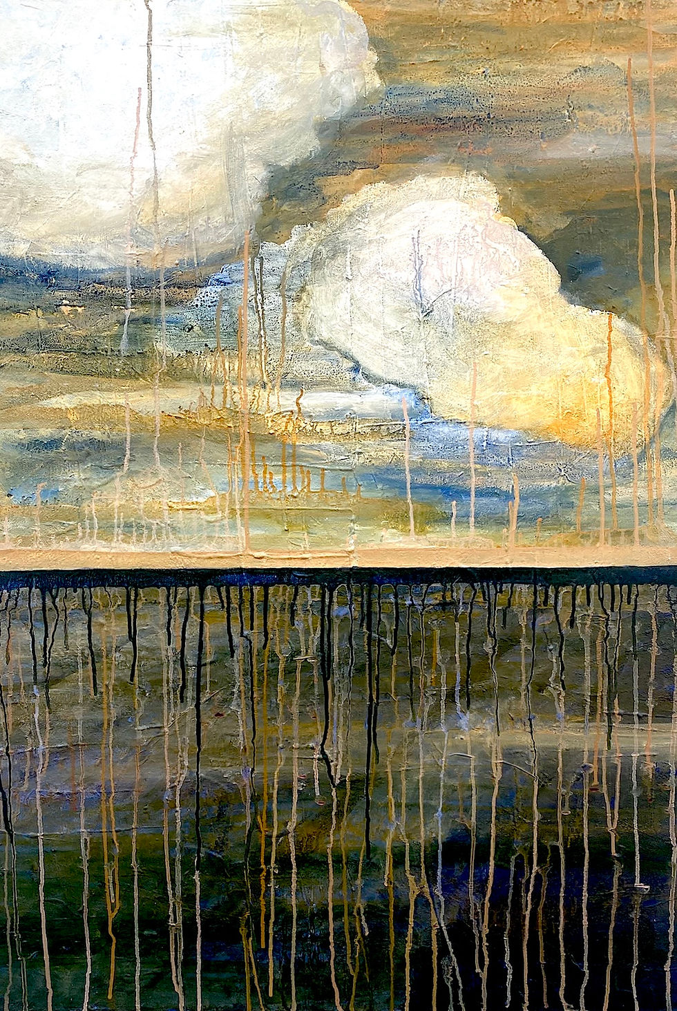 Originalmålning av Annette Landin "Vädergud II" 100x70cm på Kabusa_a