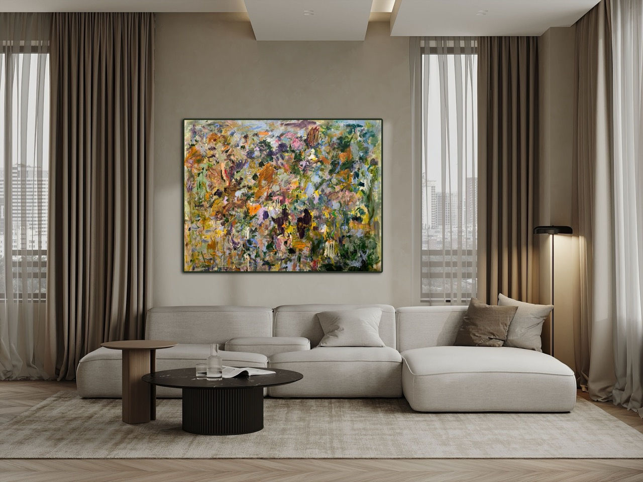 Originalmålning av Lloyd Tabing ”Reflection of Perception" 140x175cm_a