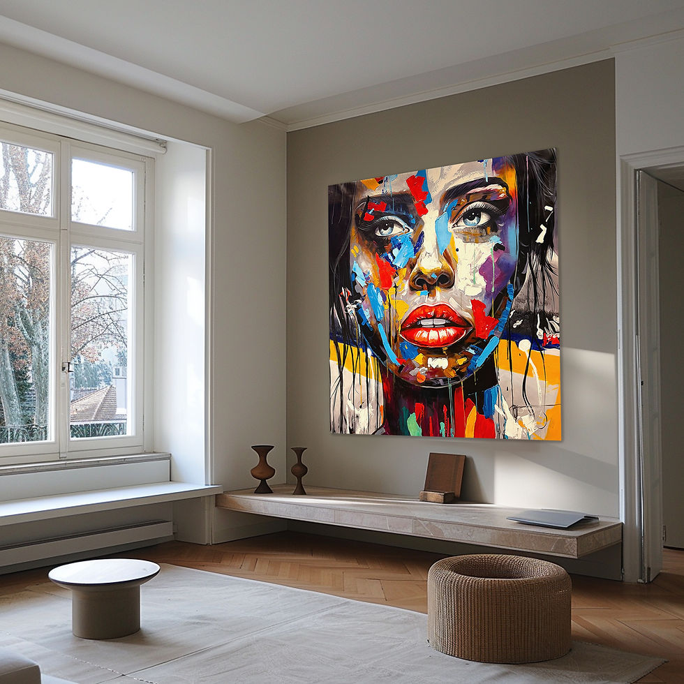 Originalmålning av Carsten Guldborg ”Luna” 110x100cm på Kabusa Art Gallery_b