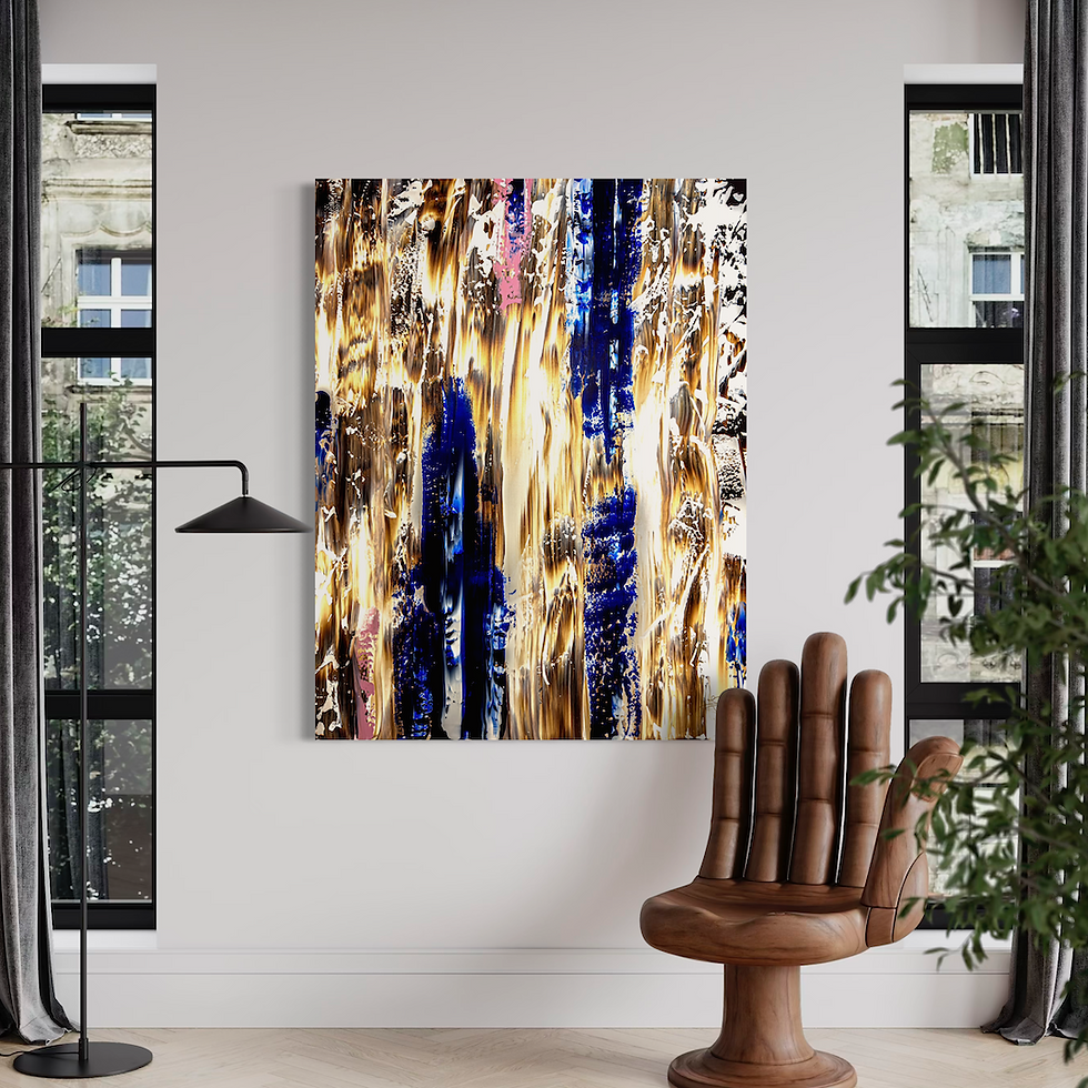 Originalmålning av Jonas Sörensson "Southing Blue" 120x100cm på Kabusa_b