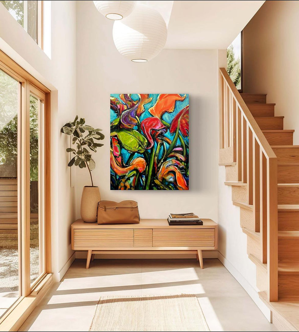 Originalmålning av: Rosamy Cotino ”New Vibes II” 120x100cm