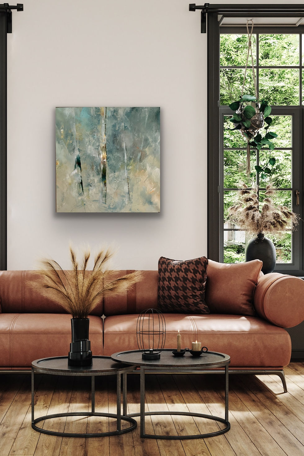 Originalmålning av Jonas Lundh ”Stammar” 80x80cm på Kabusa_b