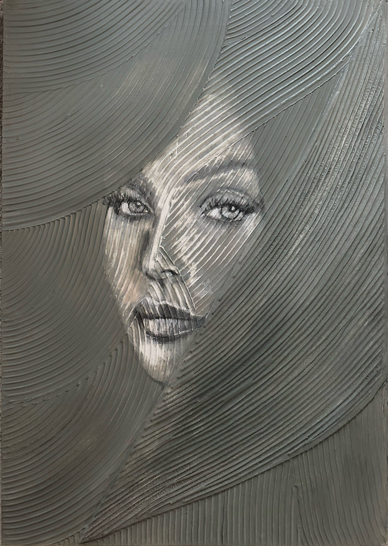 Originalmålning av: Lill Marlen Elnegaard ”Emerging” 100x70cm på Kabusa Art Gallery