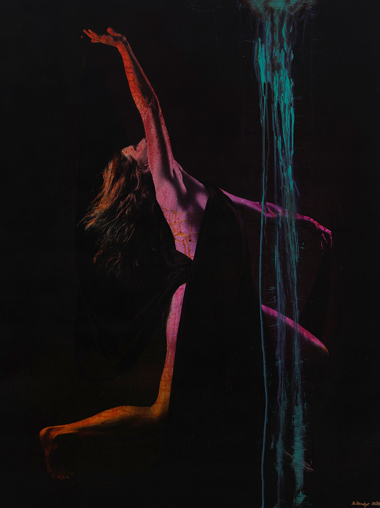 Fotokonst av Birthe Vembye "Light In The Darkroom Colour No.28" 100x77cm_a