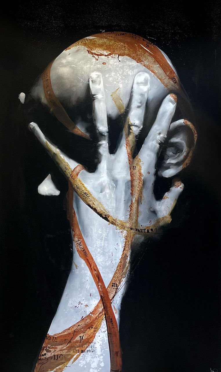 Målning av Tomas Lacke ”Bathos XVIII” 200x120cm_a