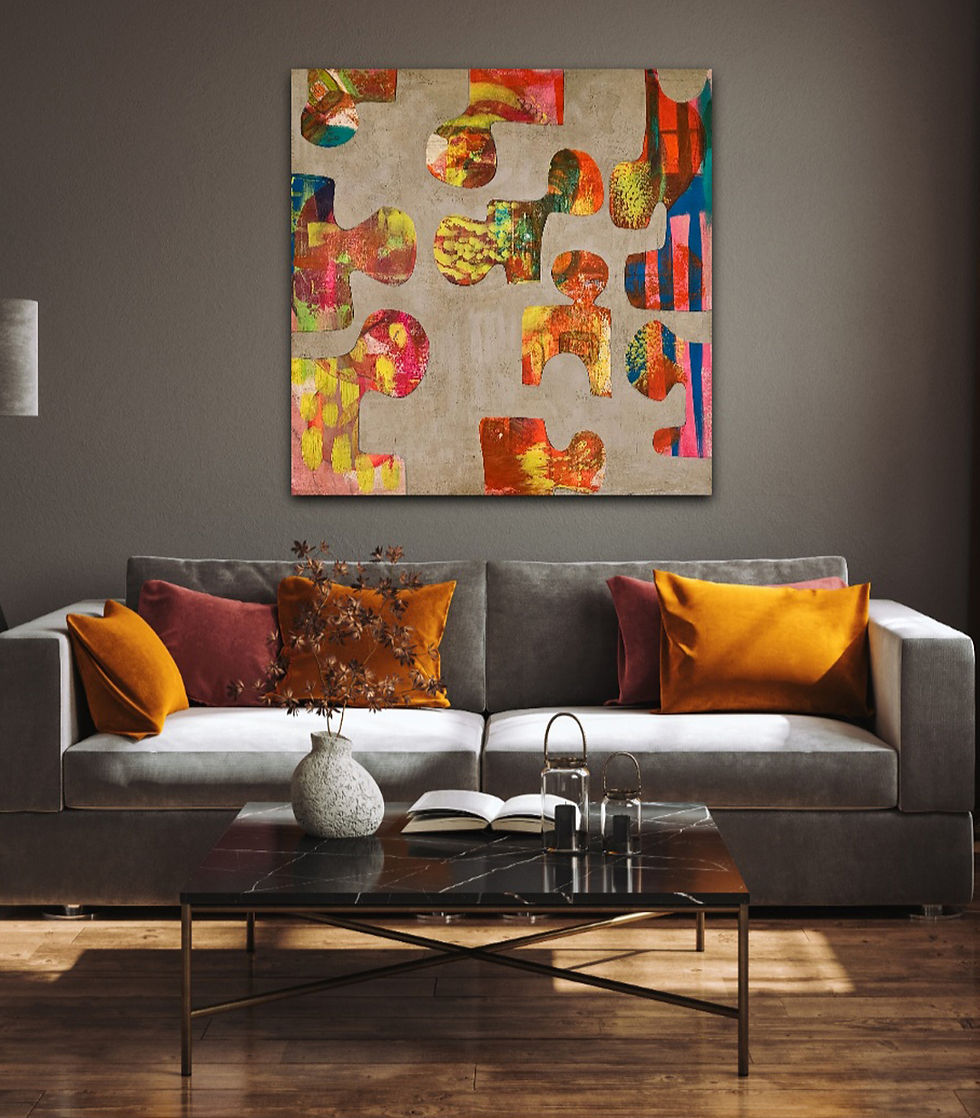 Originalmålning av: Helena Hötzl Setterström ”Wonderful Determination” 100x100cm 1