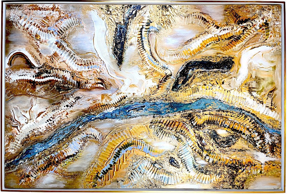 Konst av Amanda Egnell ”Solen Över Jotunheimen” 150x100cm