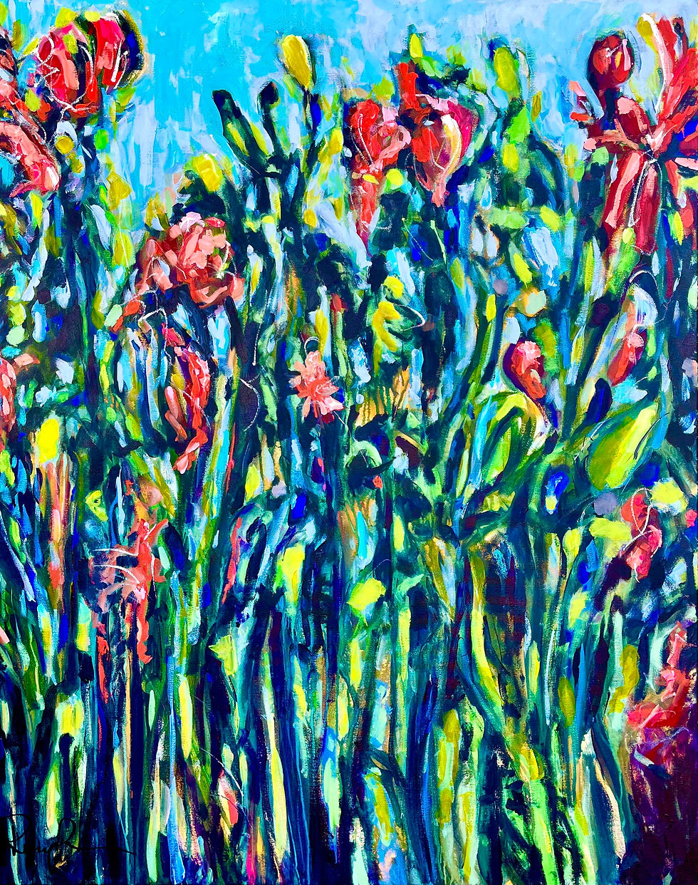 Originalmålning av: Rosamy Cotino ”Souls Of Summer l” 150x120cm