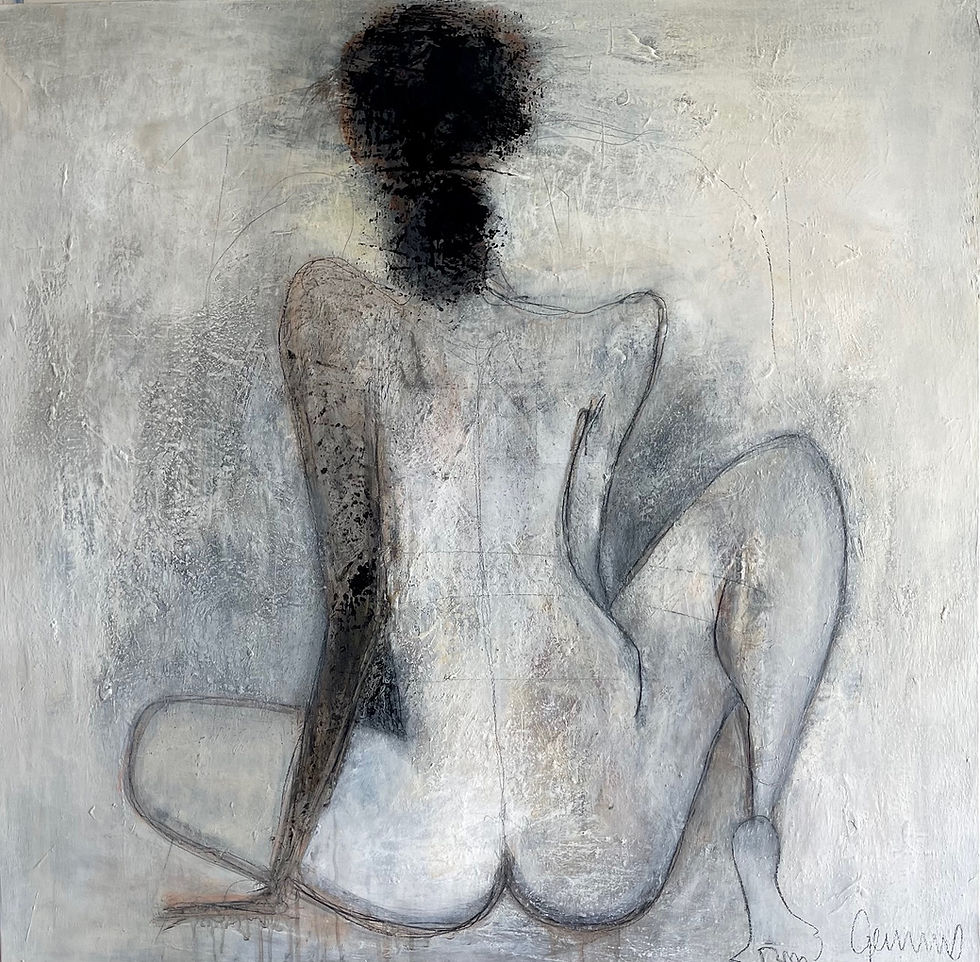 Originalmålning av Susanne Gemmer "Skøn" 100x100cm på Kabusa_a