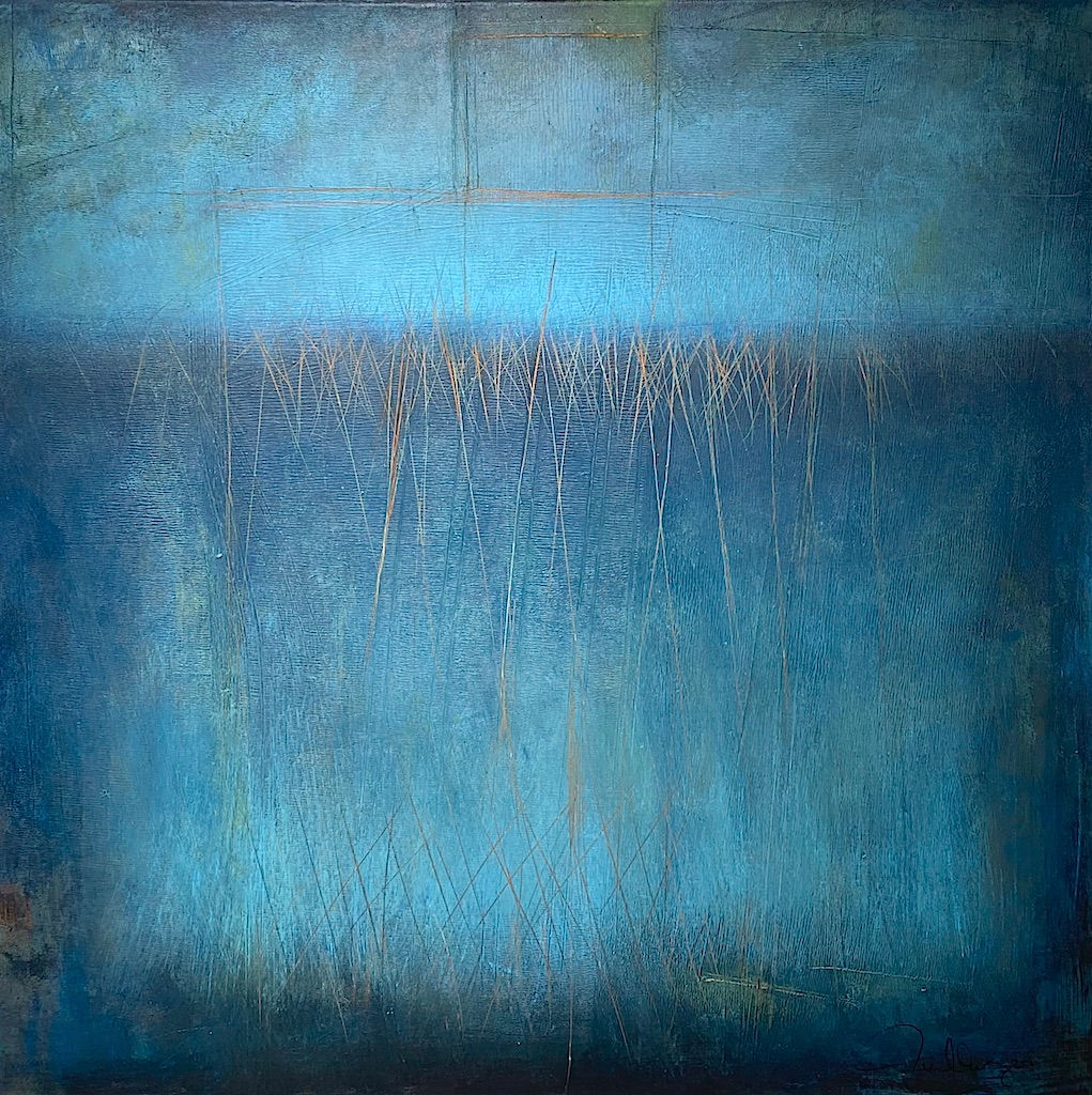 Originalmålning av Pauline Lindberg ”The Plunge” 100x100cm_1