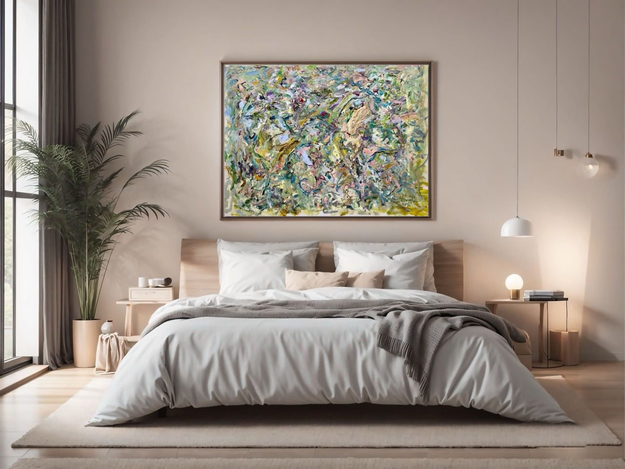 Originalmålning av Lloyd Tabing ”Evening Coffee" 100x120cm_a
