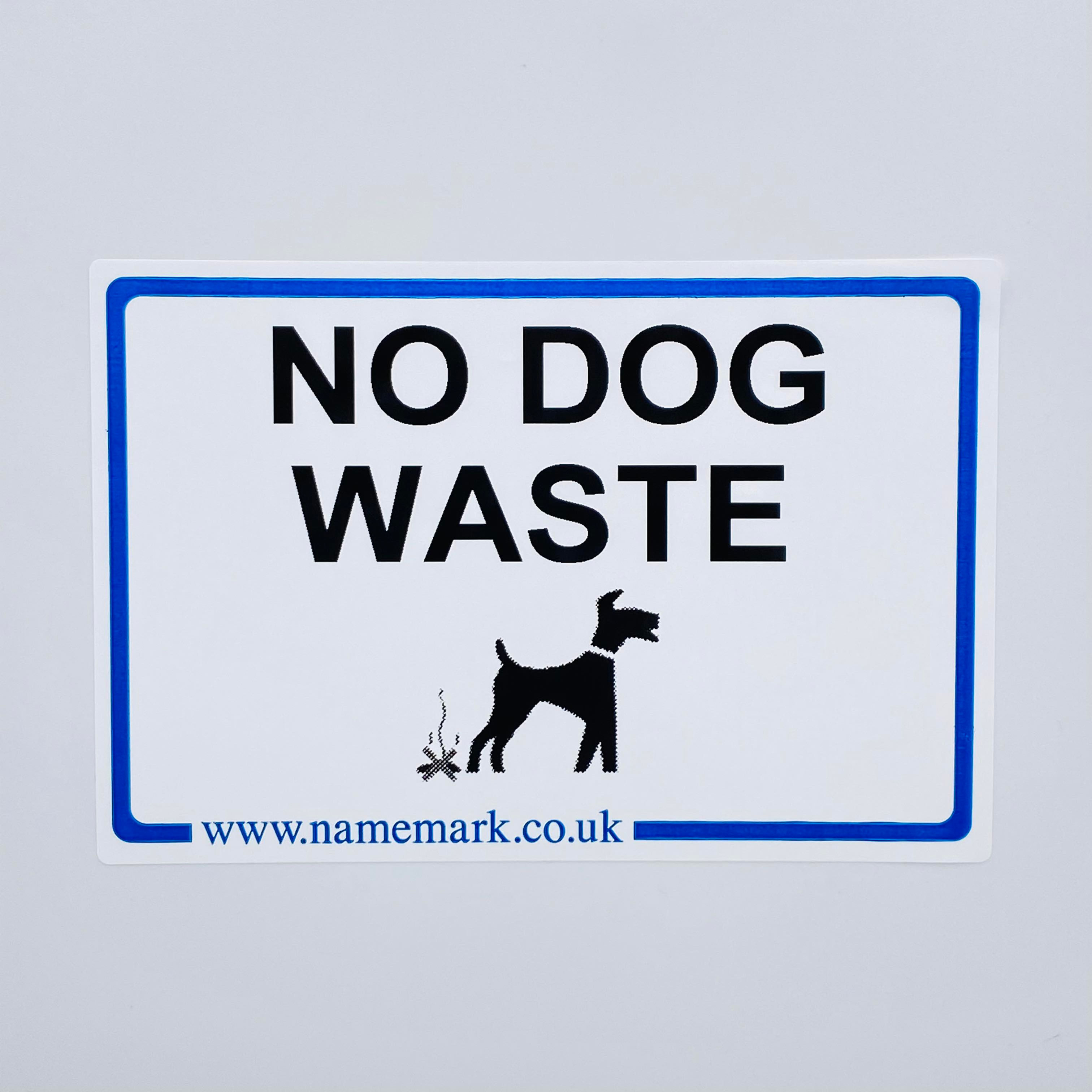 No Dog Waste Wheelie Bin Labels (150mm x 100mm) (Pack Of 6 + Clear Covers)