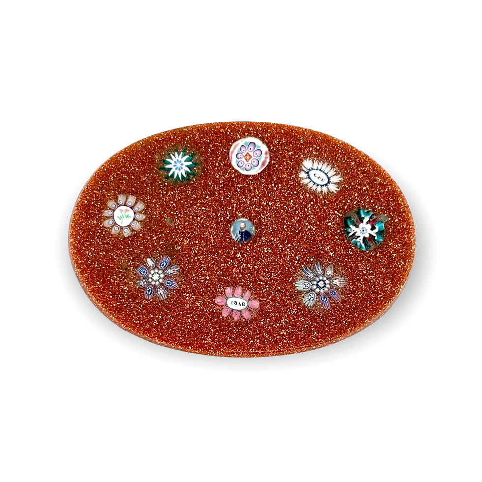 Very Rare Giacomo Franchini Goldstone Plaque - Garibaldi Center Murrine