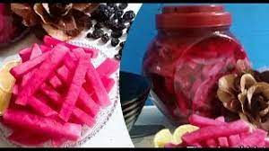 مخلل اللفت الرائع باحلى طعم ولون 