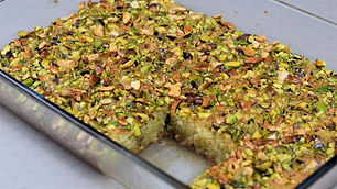 هريسة بالفستق الحلبي او الهريسة النبكية