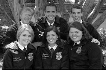Six smiling NC FFA state officers from the 2010s.