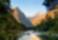 mountains and river