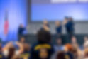 NC FFA members on stage at an event