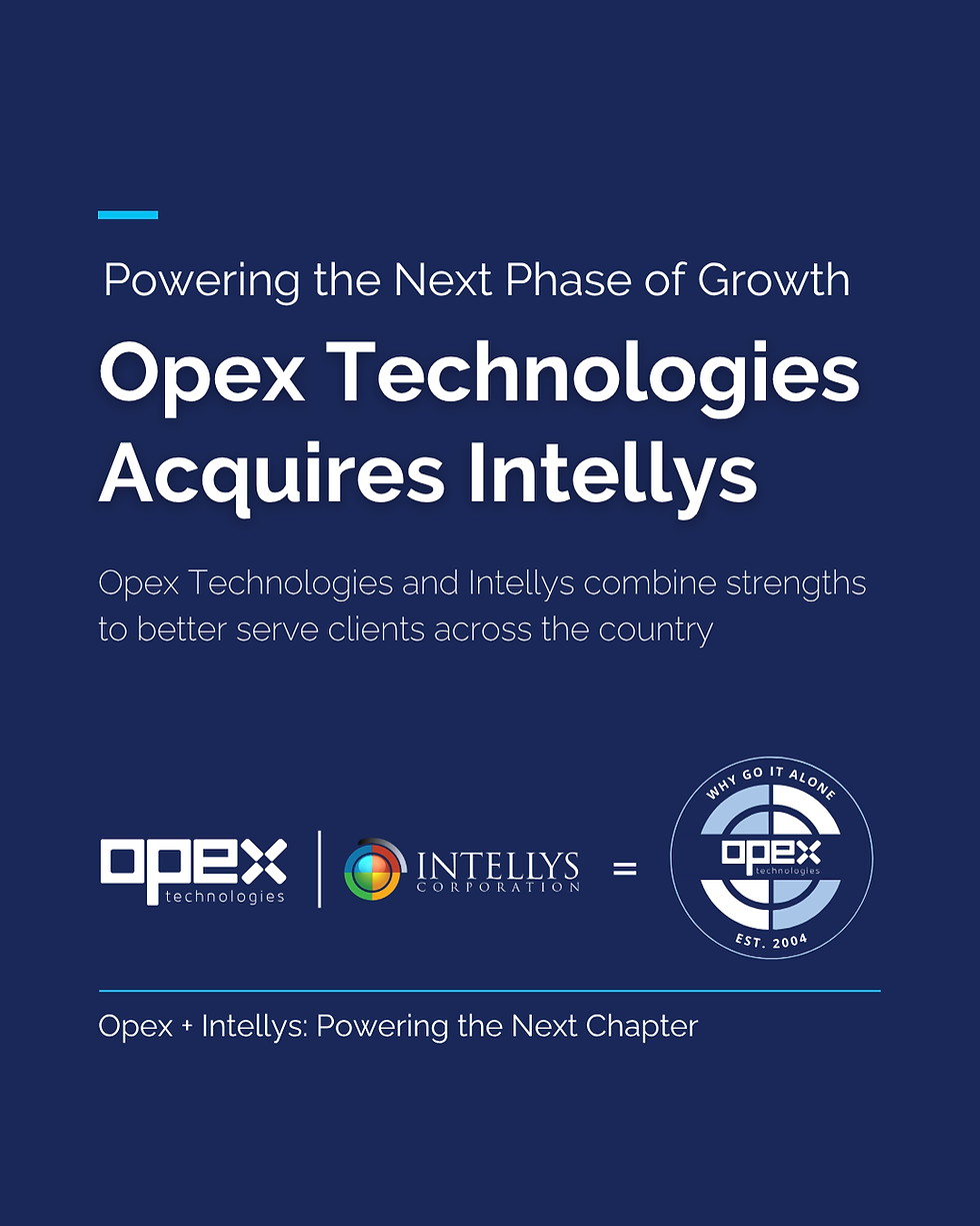 Opex Technologies Acquires Intellys