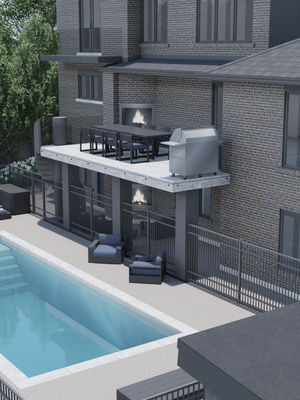 Pool & Landscape Project – Hamilton, Ontario

This project was designed for a young family who needed guidance navigating the permitting process with both the City of Hamilton and the Hamilton Conservation Authority. The goal was to secure approvals for an in-ground pool and pool shed while respecting the property’s environmental and structural constraints.

The site presented unique challenges, including a steep slope that limited construction away from the home. Conservation requirements restricted development beyond the stable top of slope, so the design was carefully tailored to maximize usable space within these boundaries. Safety was also a priority, with fencing incorporated to create a secure separation between the pool area and the house.

Disclaimer: All renderings shown are conceptual in nature and intended for illustrative purposes only. Final designs may vary based on site conditions, client selections, and construction details.