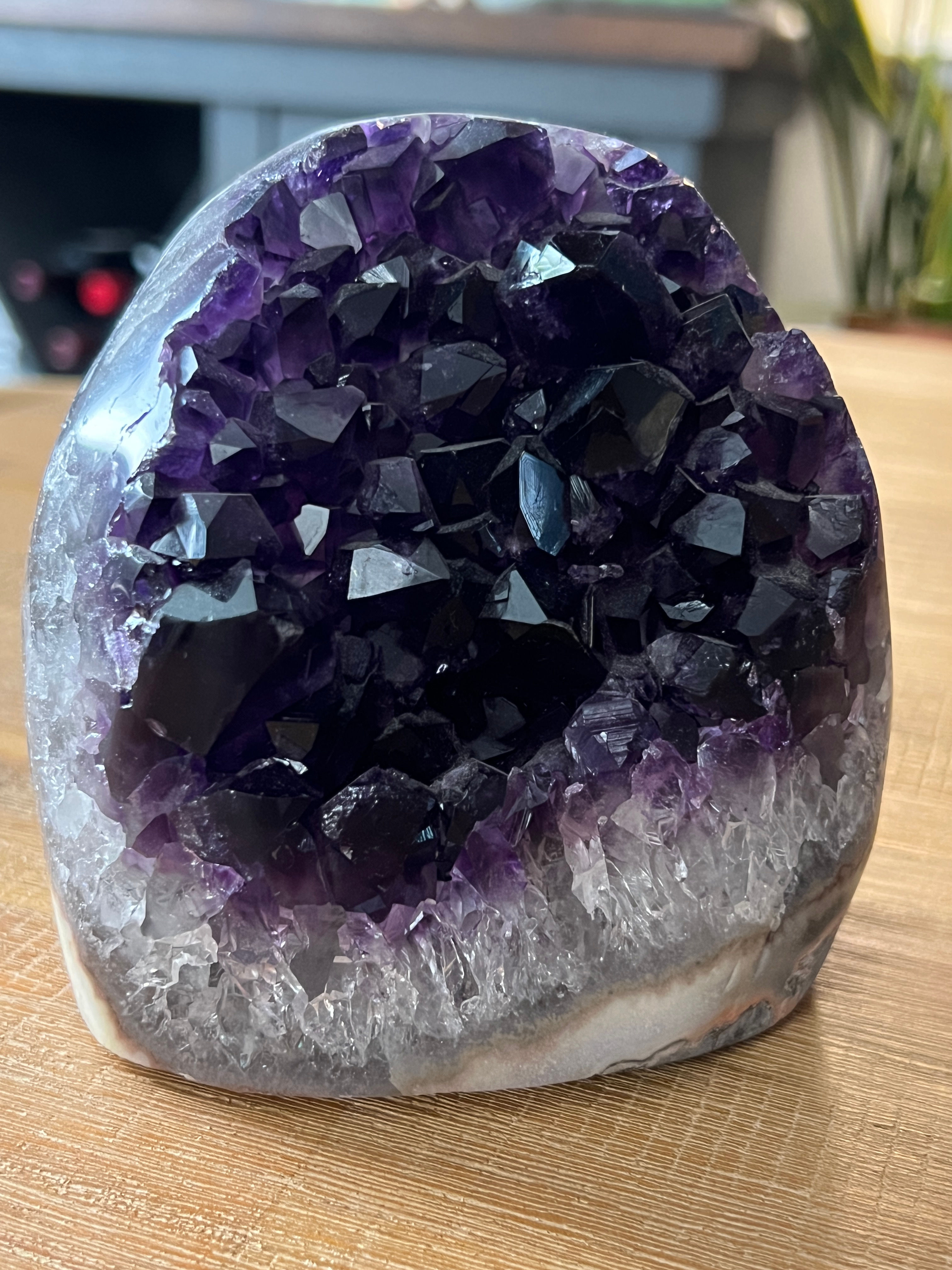 Amethyst Geode from Artigas Uruguay 3.2 LBs Grade AAA